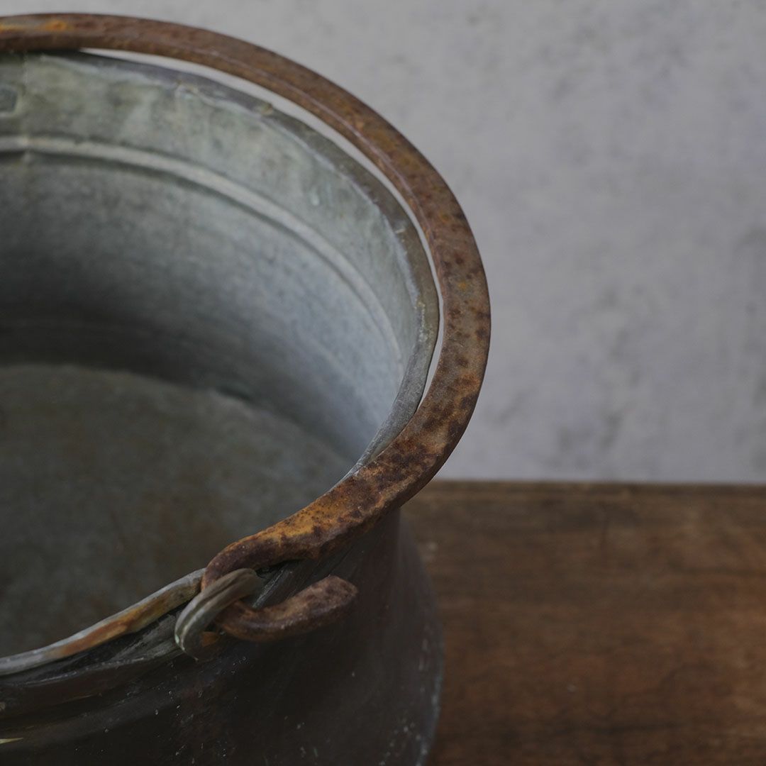 アンティーク 銅鍋 イギリスで19世紀中期に作られたコッパー製の古い大鍋 コルドロン アンティーク雑貨7