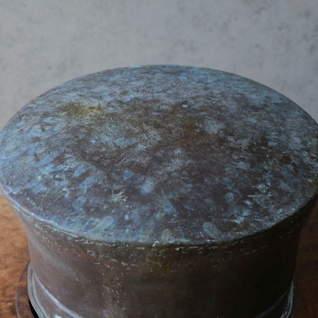 アンティーク 銅鍋 イギリスで19世紀中期に作られたコッパー製の古い大鍋 コルドロン アンティーク雑貨8