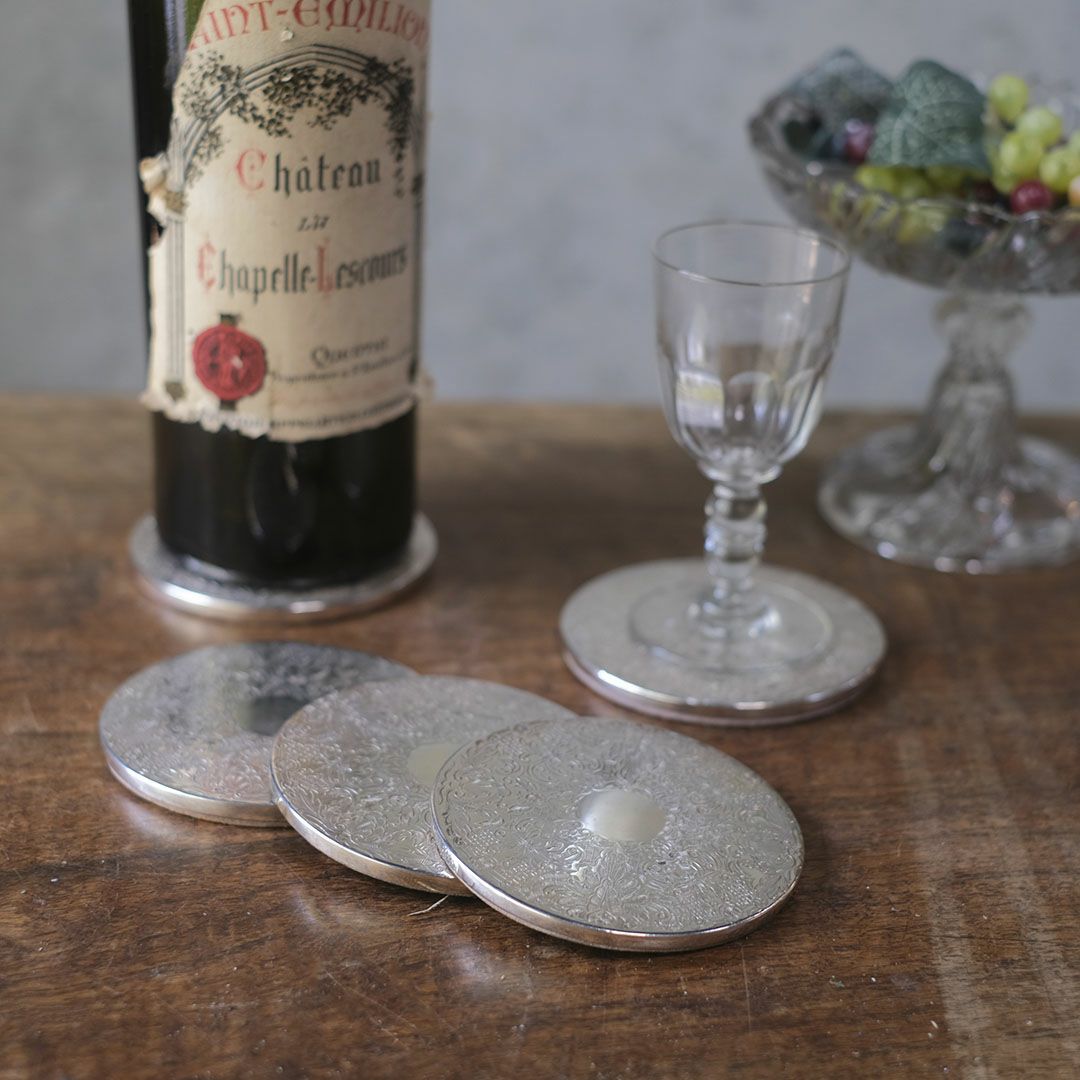 ヴィンテージコースター イギリス シルバープレート(バラ売り)