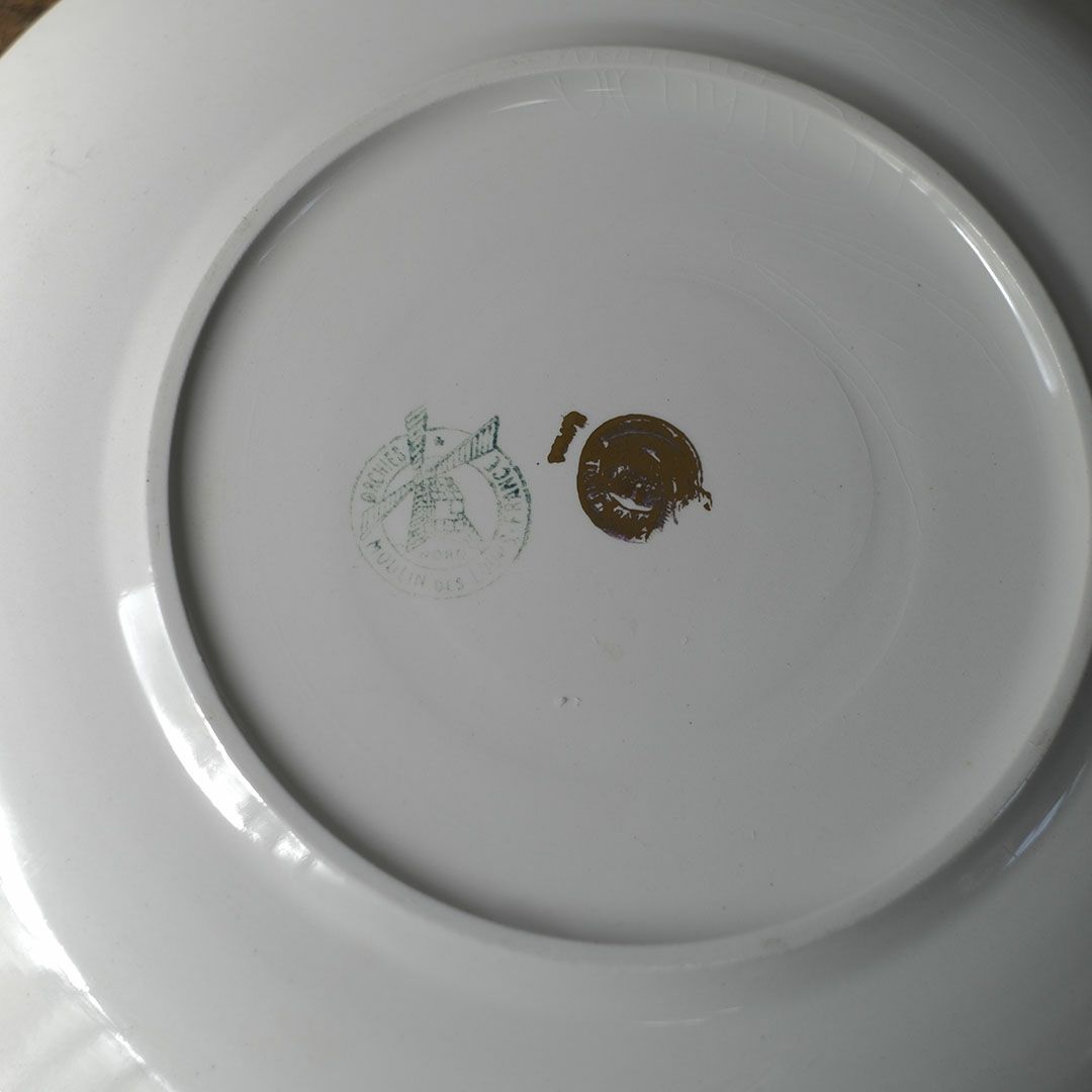 アンティーク皿 白鳥 フランス Moulin des Loups & Hamage ディナープレート アンティーク食器7