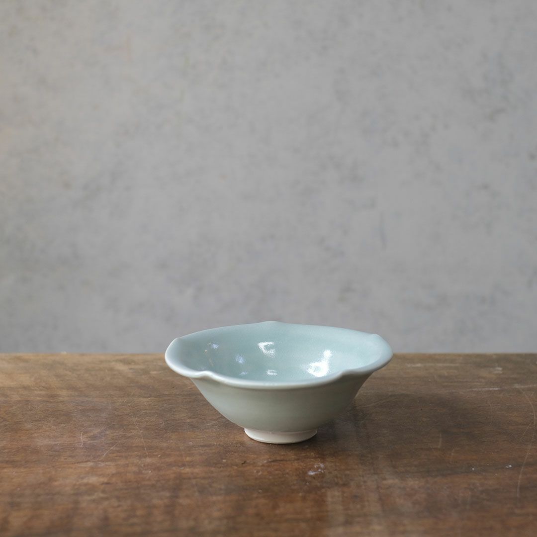 岡泰造 トルコ青釉 小皿 瀬戸焼 和食器