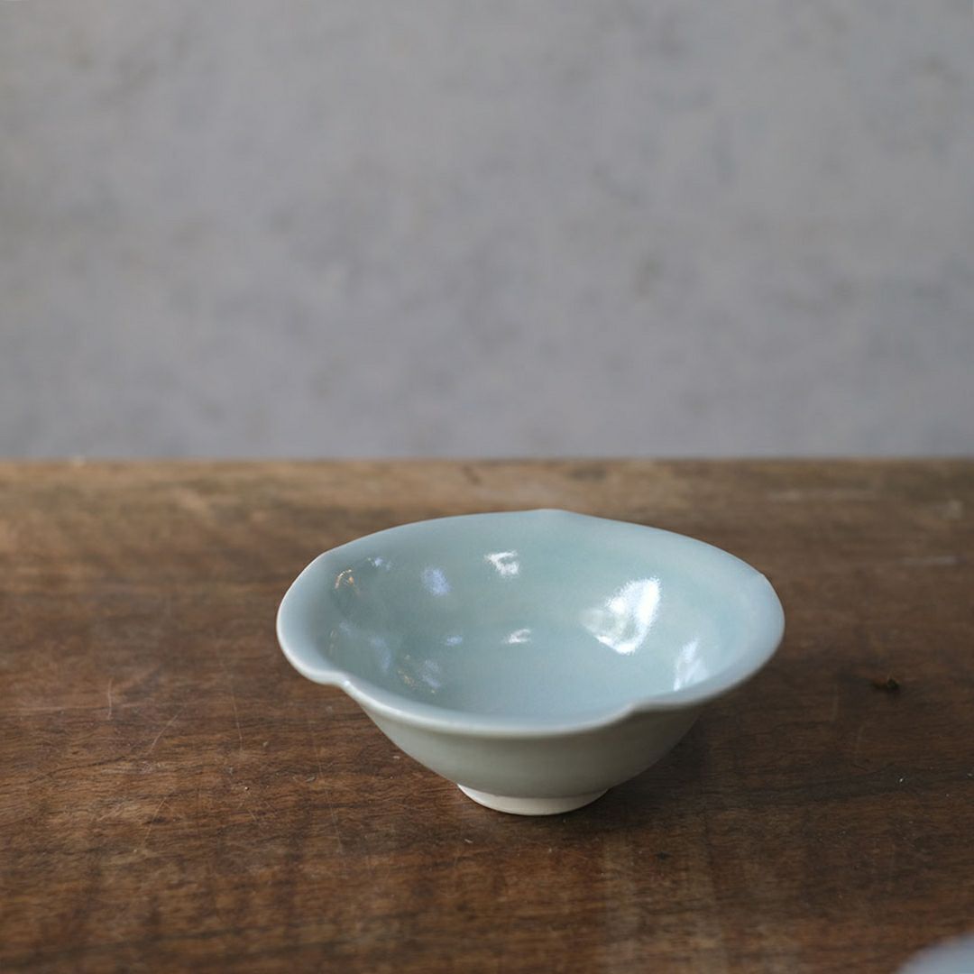 岡泰造 トルコ青釉 小皿 瀬戸焼 和食器1