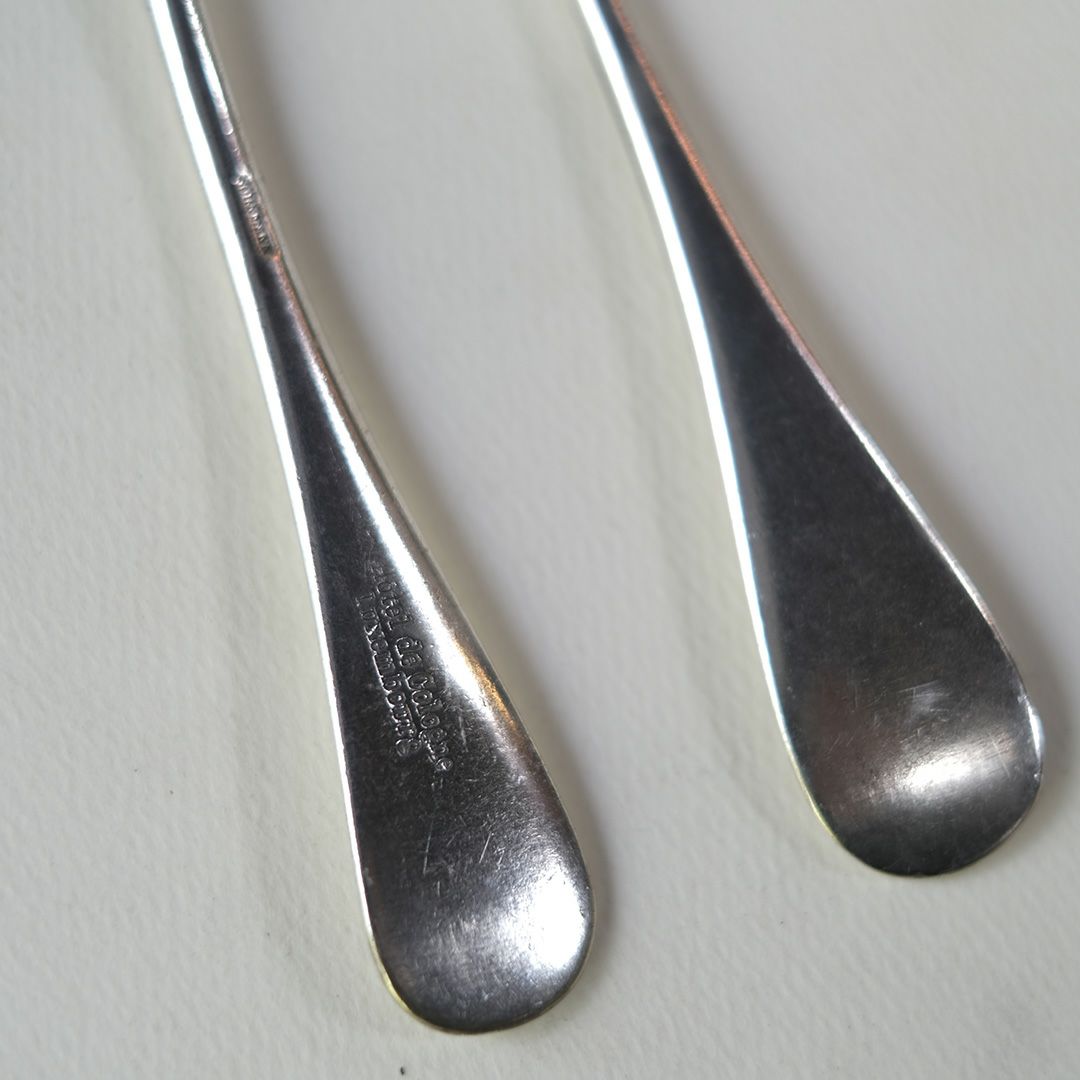 アンティークディナーフォーク フランス 銀メッキ シルバープレート6