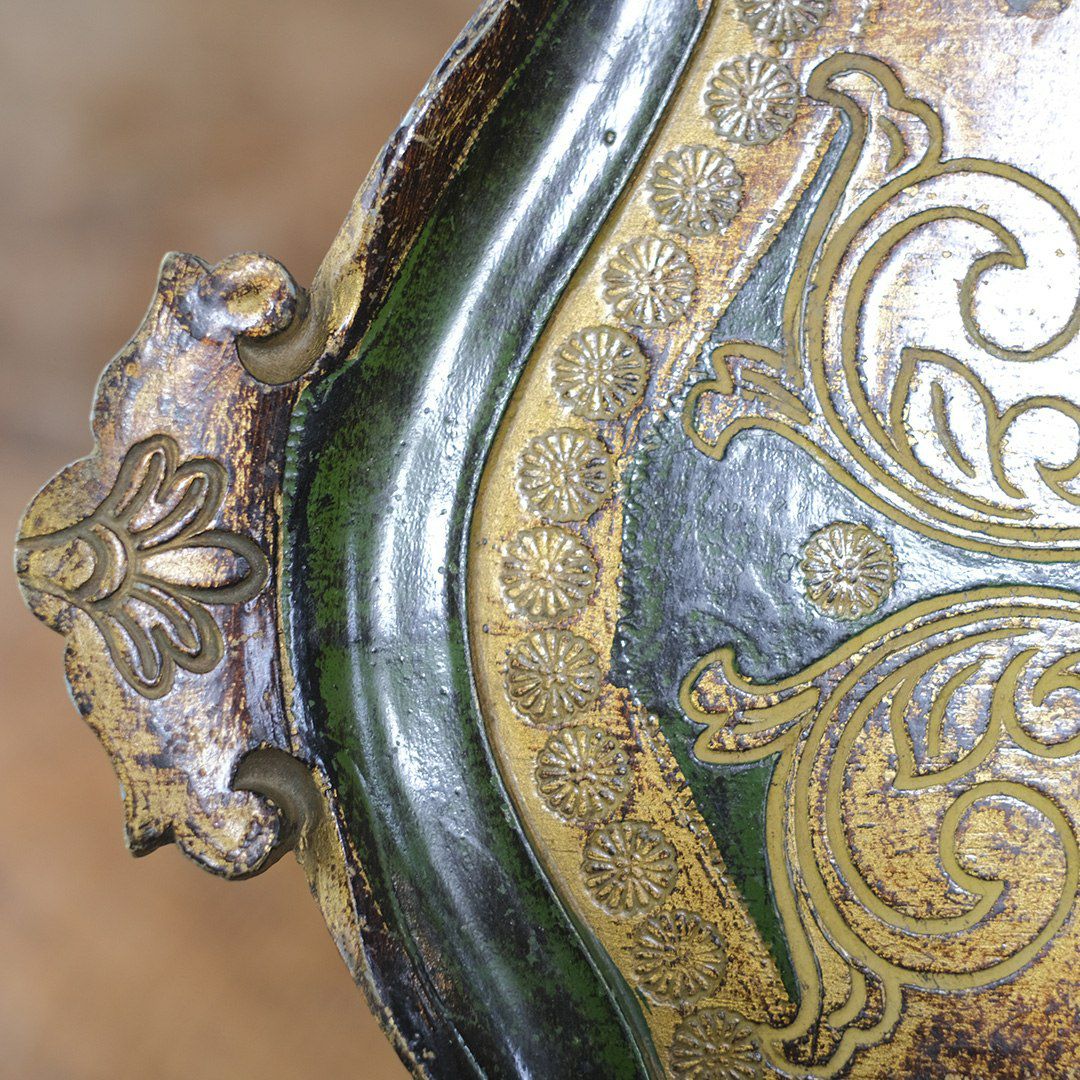 ヴィンテージ フローレンタイントレイ イタリア グリーン4