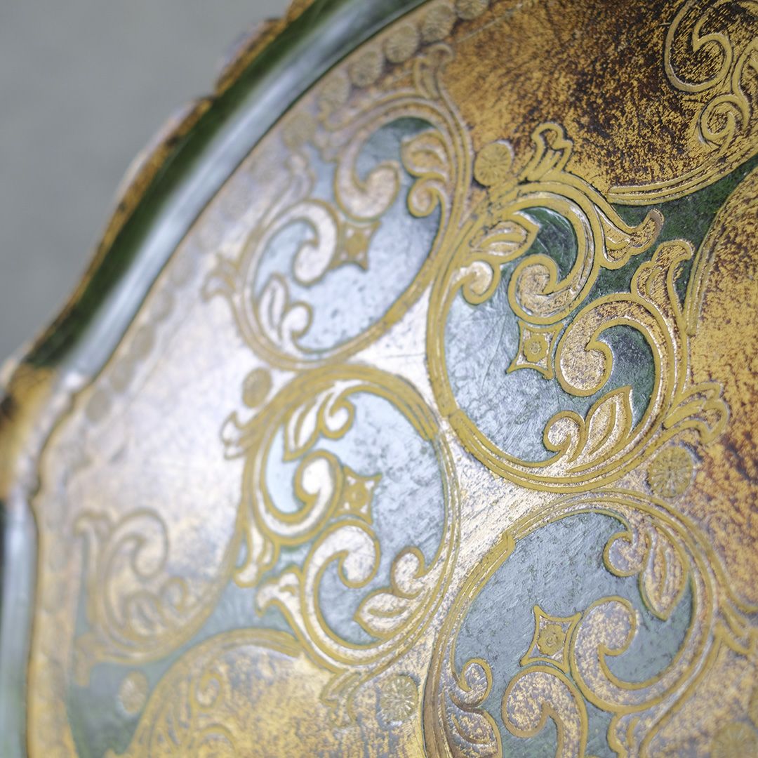 ヴィンテージ フローレンタイントレイ イタリア グリーン5