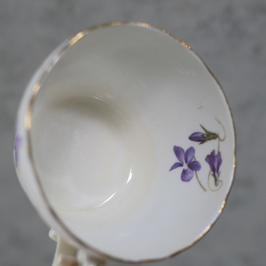 アンティークティーカップトリオ バイオレット 菫 イギリス7