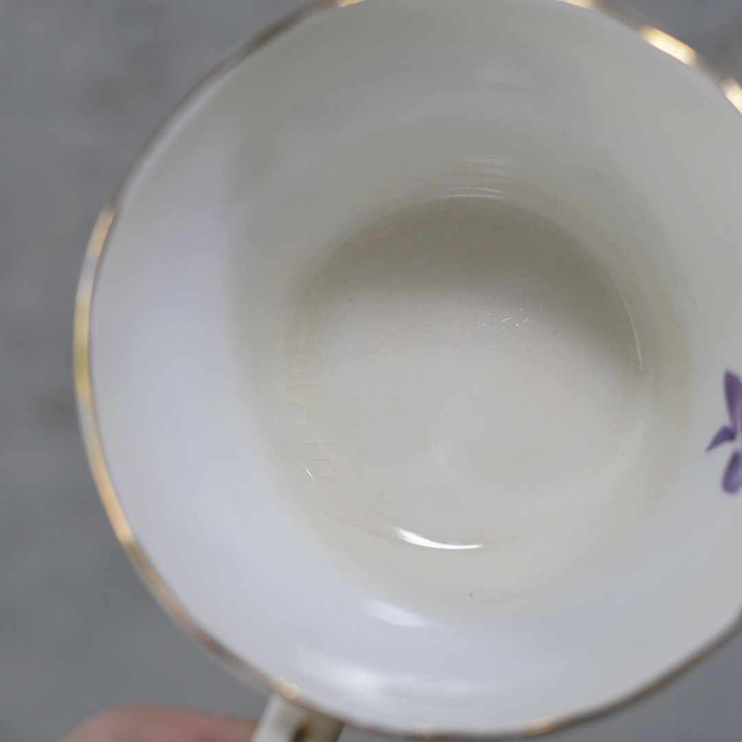 アンティークティーカップトリオ バイオレット 菫 イギリス8