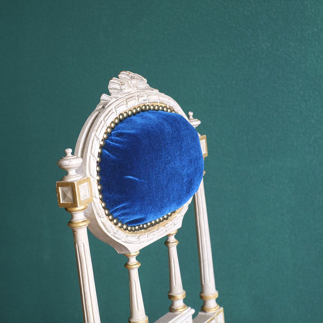 アンティークサロンチェア 青 椅子 フランス アンティーク家具4