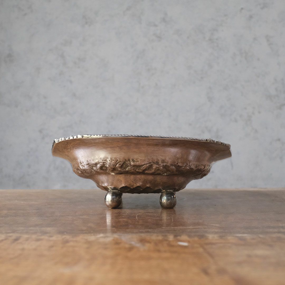 アンティークフルーツトレイ コンポート 脚付トレイ イギリス 銀メッキ5