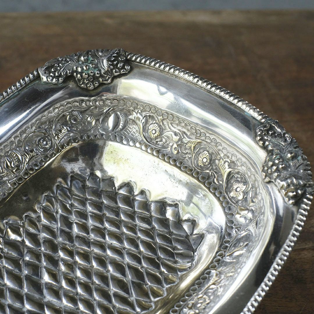 アンティークフルーツトレイ コンポート 脚付トレイ イギリス 銀メッキ6