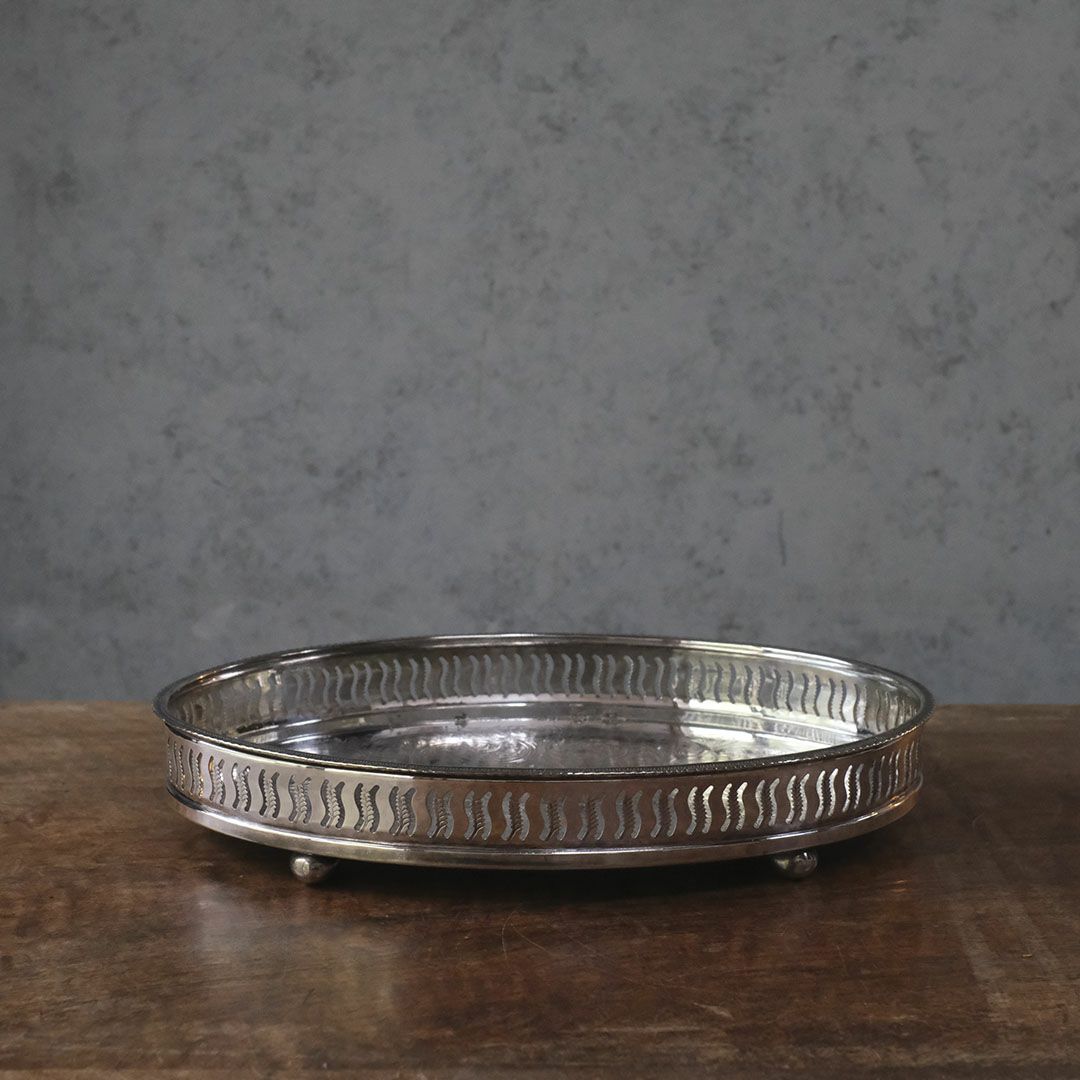 ヴィンテージトレイ イギリス シルバープレート お盆 銀メッキ2