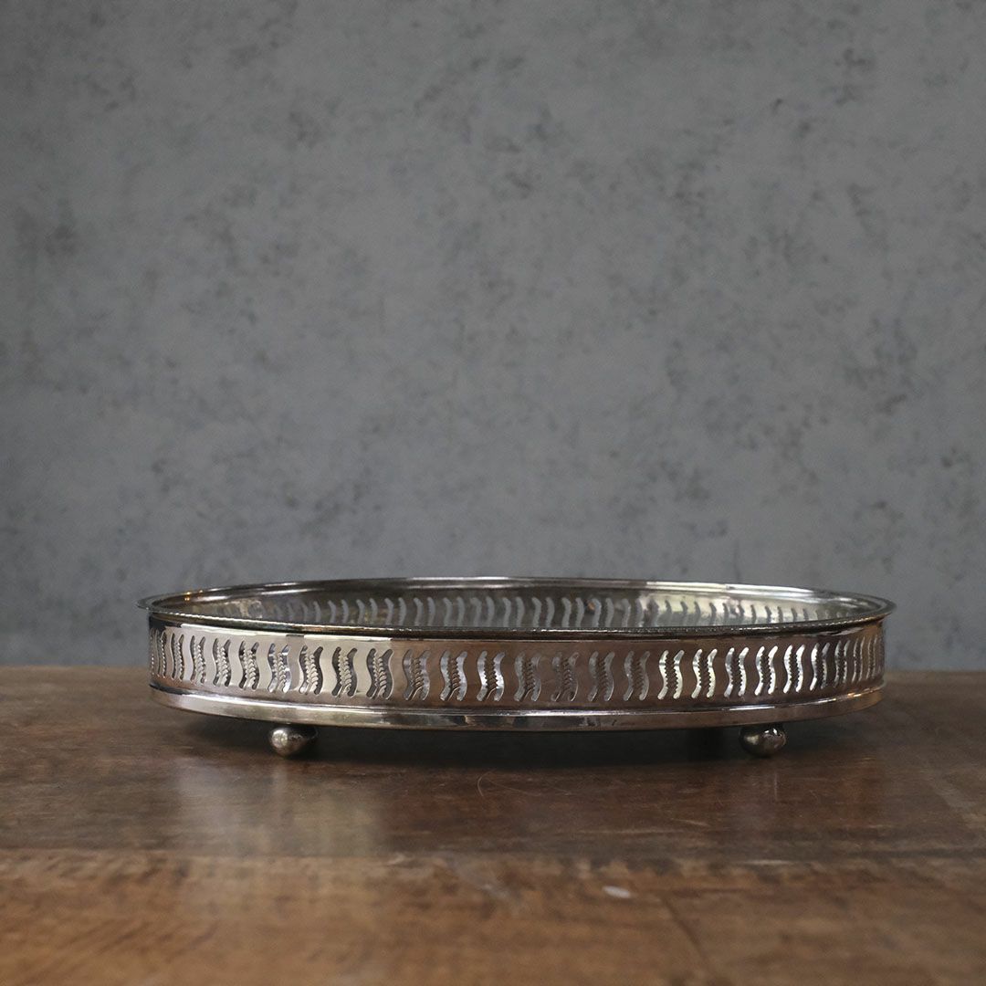 ヴィンテージトレイ イギリス シルバープレート お盆 銀メッキ3