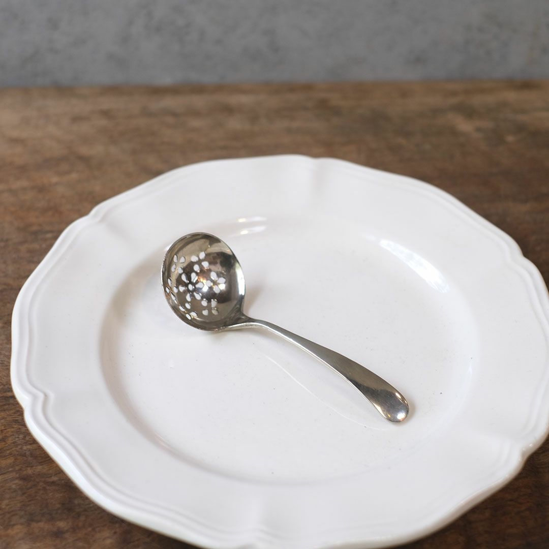 アンティークシュガーシフタースプーン イギリス シルバープレート 銀メッキ4