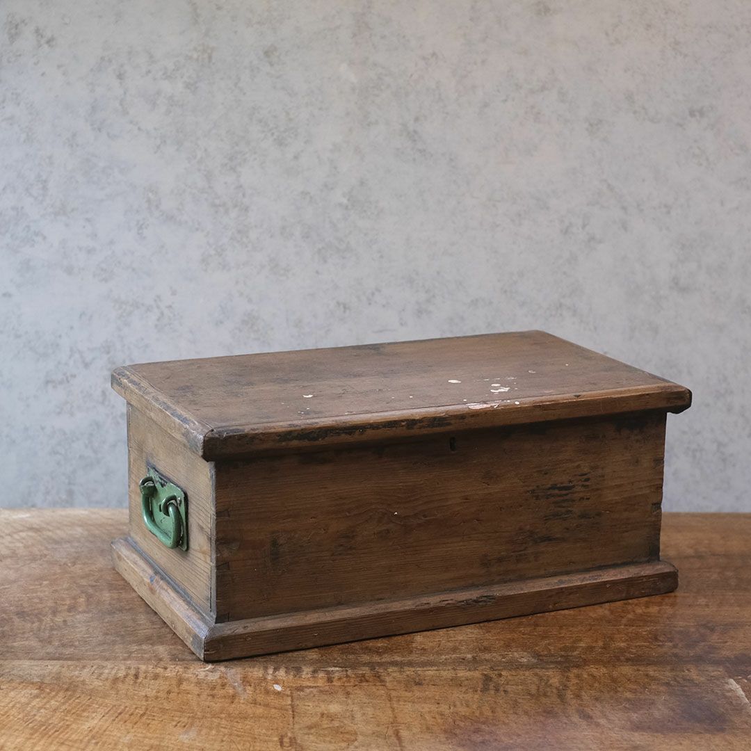 アンティークウッドボックス コンテナ 木箱 収納箱 イギリス1