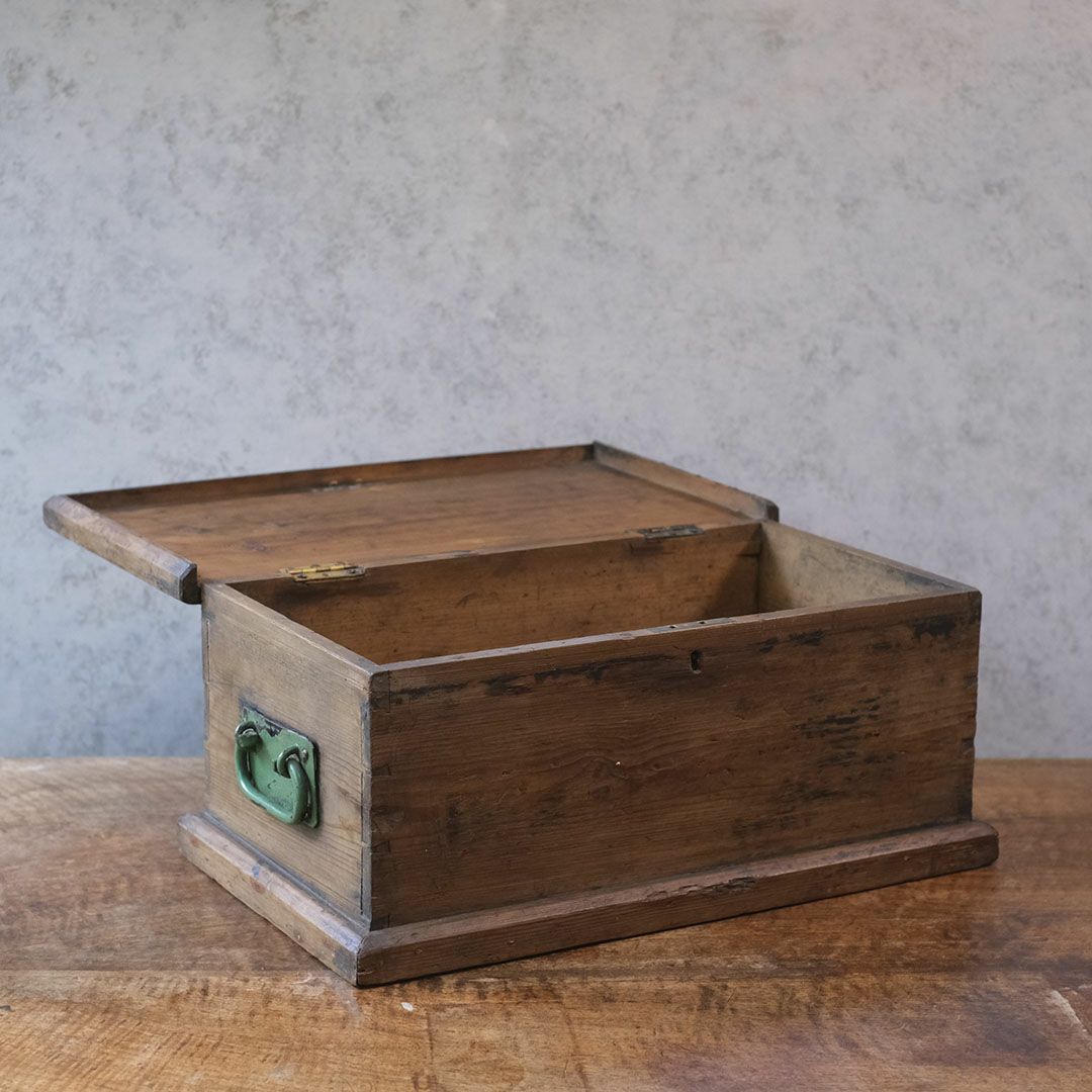 アンティークウッドボックス コンテナ 木箱 収納箱 イギリス3