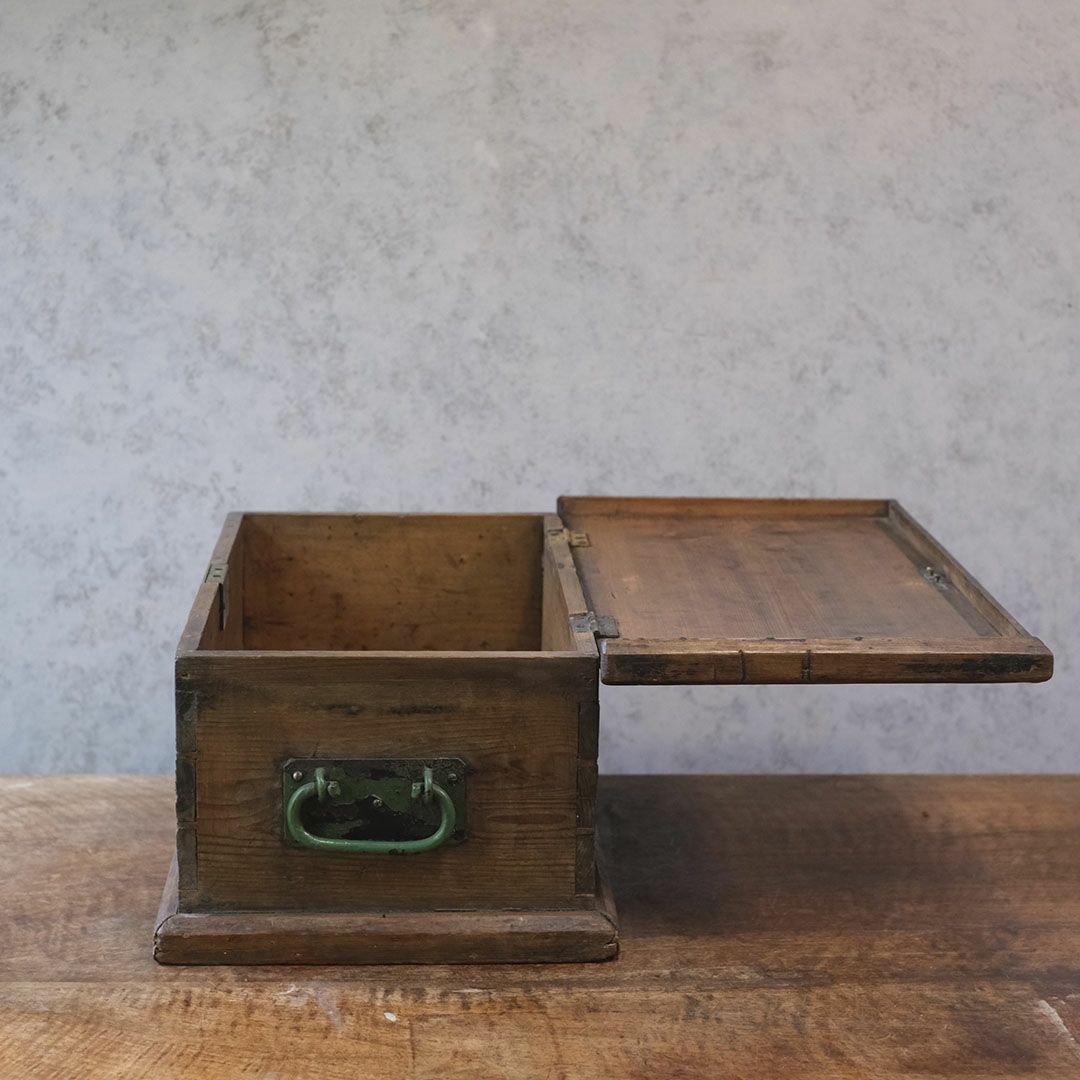 アンティークウッドボックス コンテナ 木箱 収納箱 イギリス5