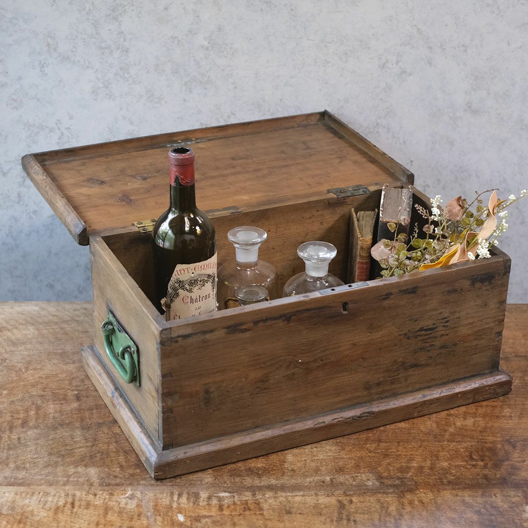 アンティークウッドボックス コンテナ 木箱 収納箱 イギリス6