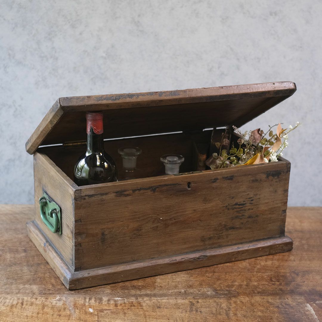 アンティークウッドボックス コンテナ 木箱 収納箱 イギリス7