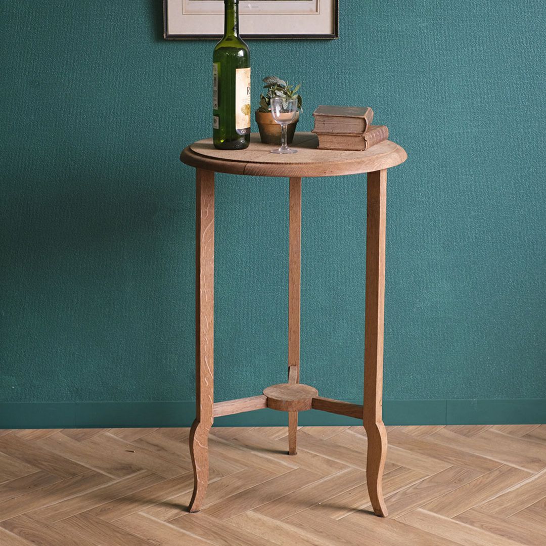 アンティークコンソールテーブル ラウンド サイドテーブル 剥離されたアンティーク家具1