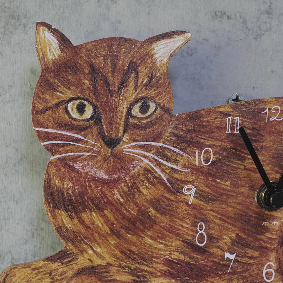 松尾ミユキ キャットクロック トラ猫 壁掛け時計4