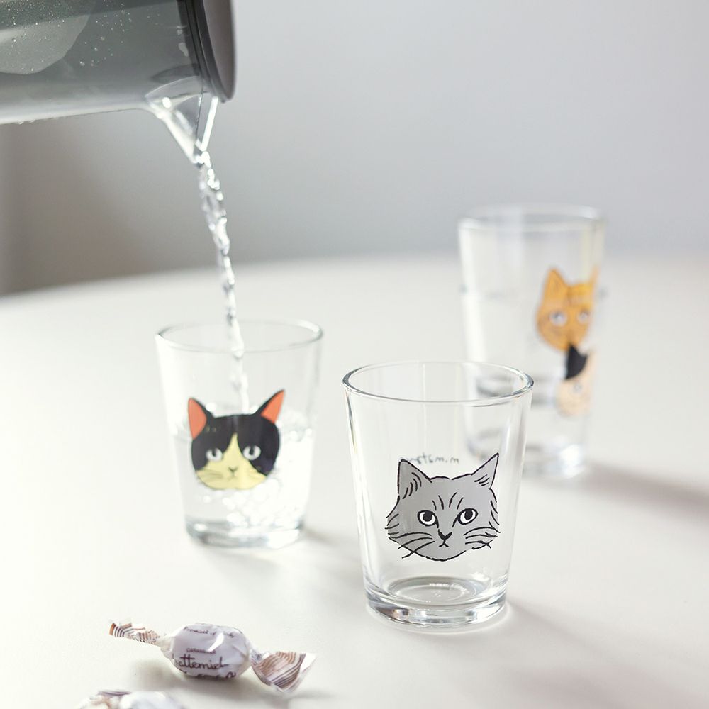 松尾ミユキ ミニグラス 猫 ぶち
