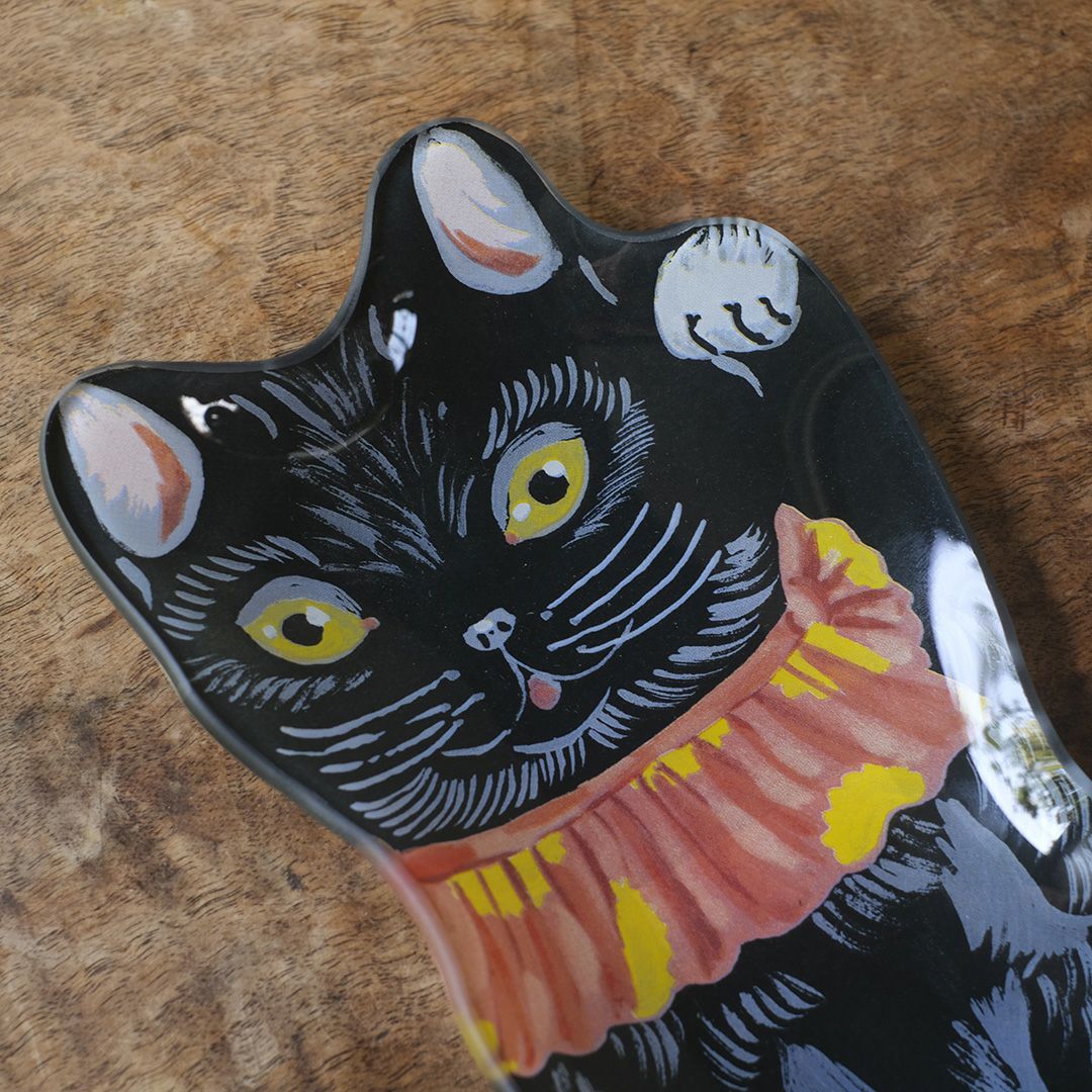 Nathalie Lete(ナタリーレテ) ガラストレイ 招き猫 ラッキーキャット 黒2