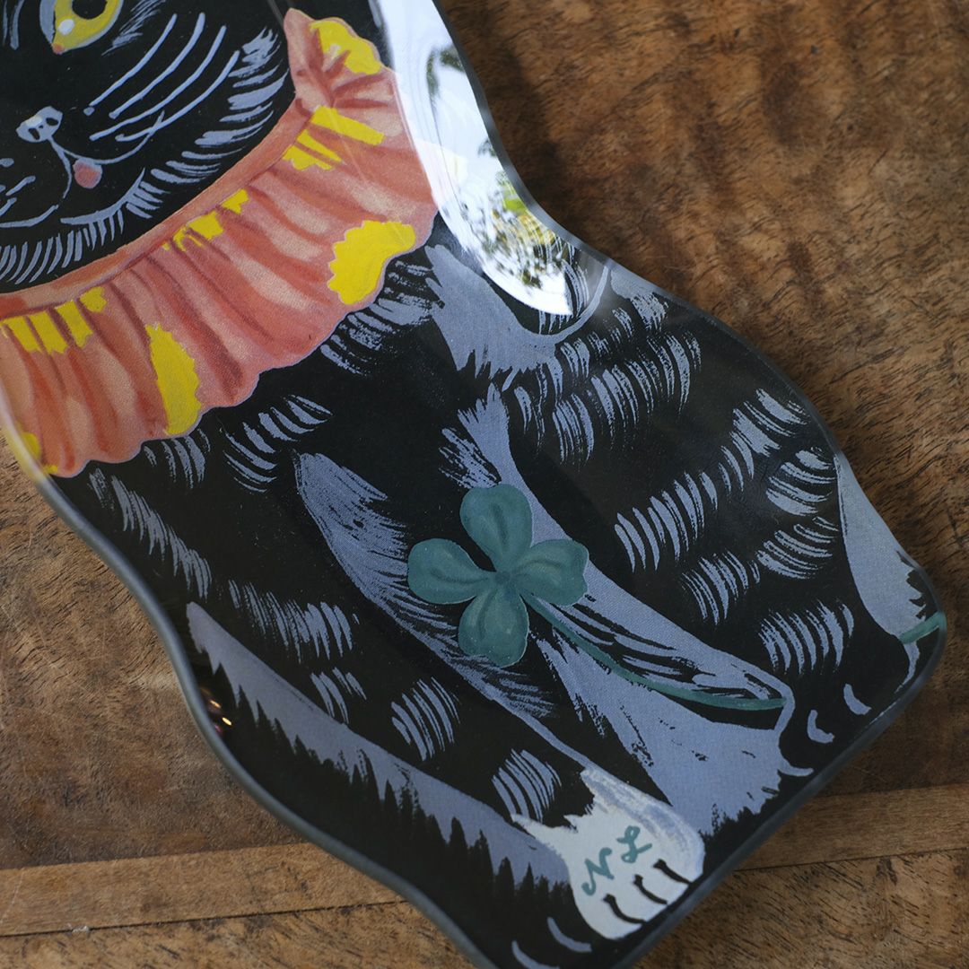 Nathalie Lete(ナタリーレテ) ガラストレイ 招き猫 ラッキーキャット 黒3