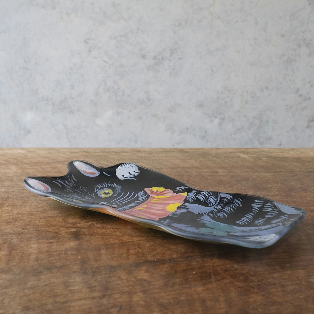 Nathalie Lete(ナタリーレテ) ガラストレイ 招き猫 ラッキーキャット 黒4