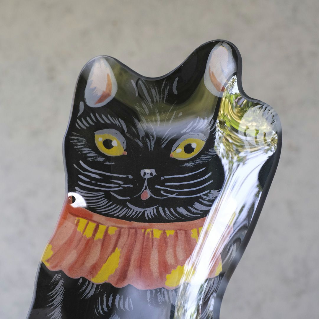 Nathalie Lete(ナタリーレテ) ガラストレイ 招き猫 ラッキーキャット 黒5