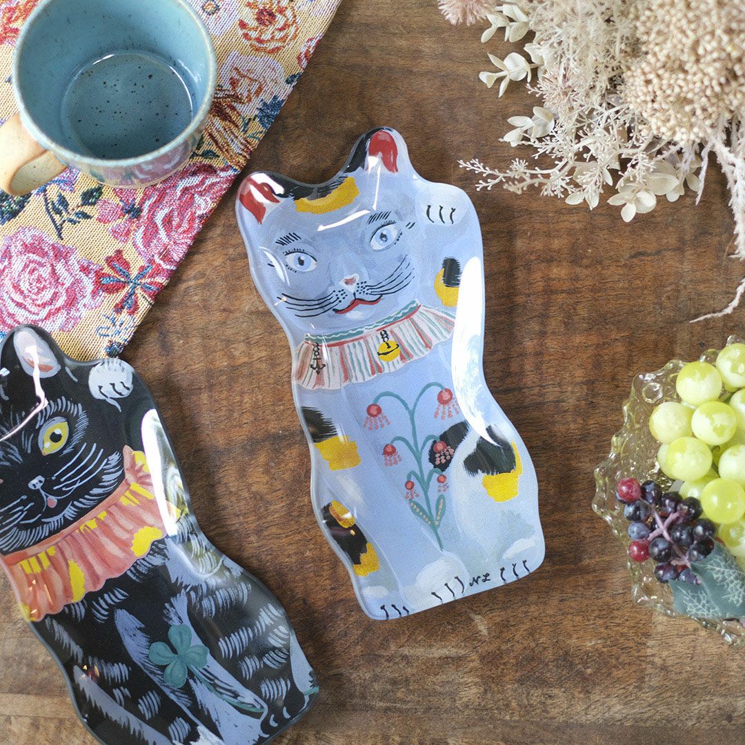 かわいいNathalie Lete(ナタリーレテ) ガラストレイ 招き猫 ラッキー