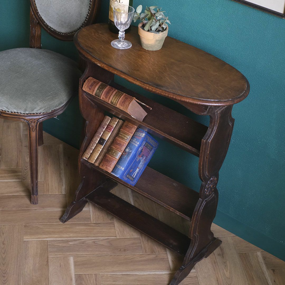 アンティーク マガジンラックテーブル イギリス オーク材 アンティーク家具2