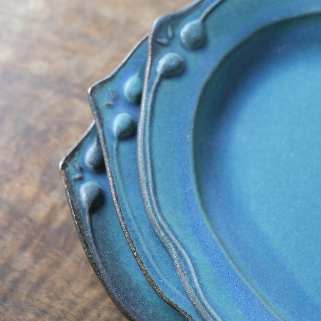 益子焼・カヌレオーバル皿L(29cm) ターコイズ 洋皿 パスタ皿 手作り わかさま陶芸 若林健吾7