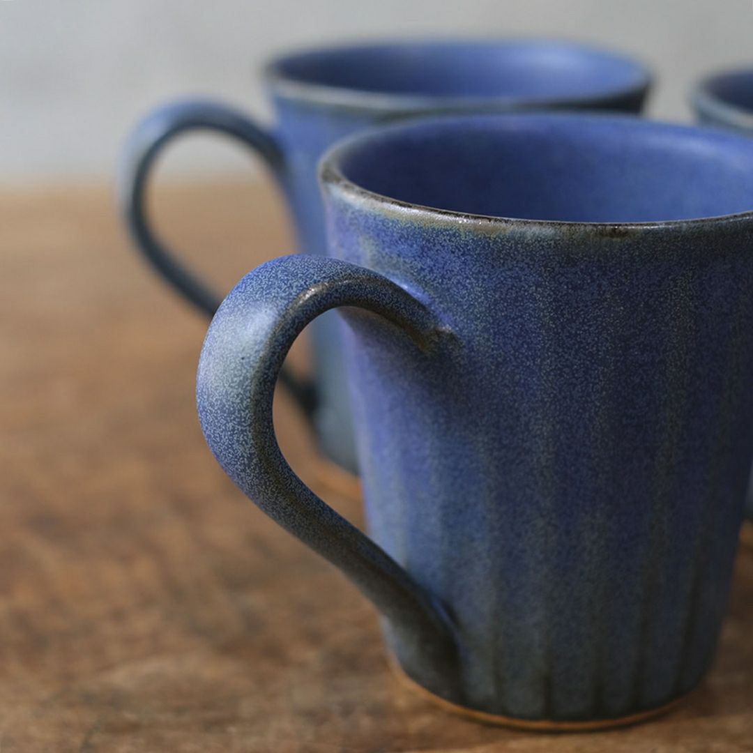 益子焼・ラピスラズリ ストレートマグ/マグカップ ディープブルー カフェ わかさま陶芸 若林健吾5