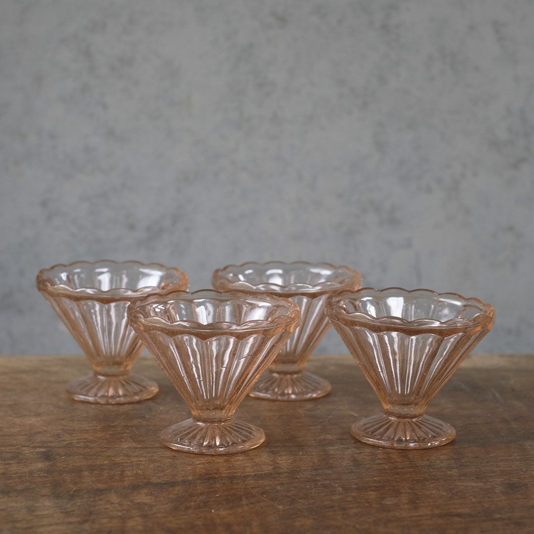 ヴィンテージ アイスクリームカップ アールデコ4