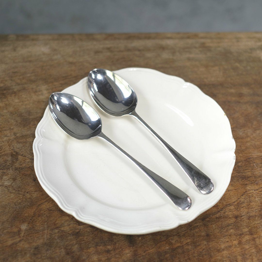 アンティークディナースプーン2本セット シルバープレート フランス 銀メッキ