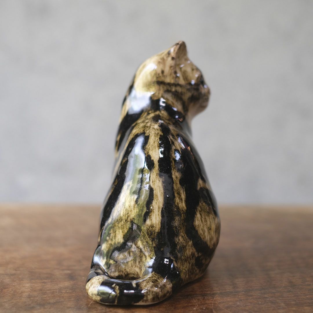 ヴィンテージ ウィンスタンレーキャット/ケンジントンキャット 三毛猫 イギリス 陶芸作家Jenny Winstanley猫のオブジェ3