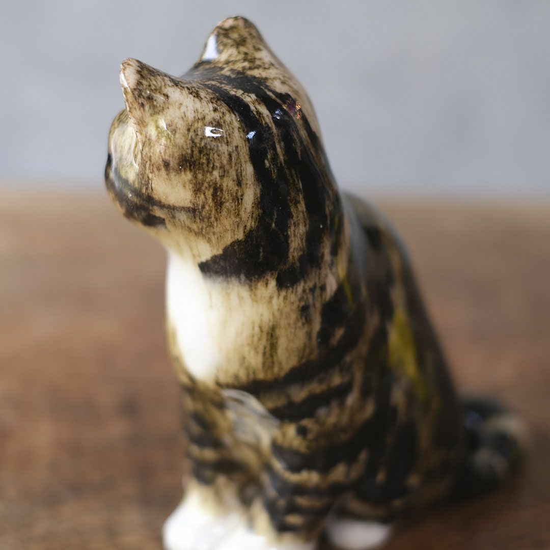ヴィンテージ ウィンスタンレーキャット/ケンジントンキャット 三毛猫 イギリス 陶芸作家Jenny Winstanley猫のオブジェ8
