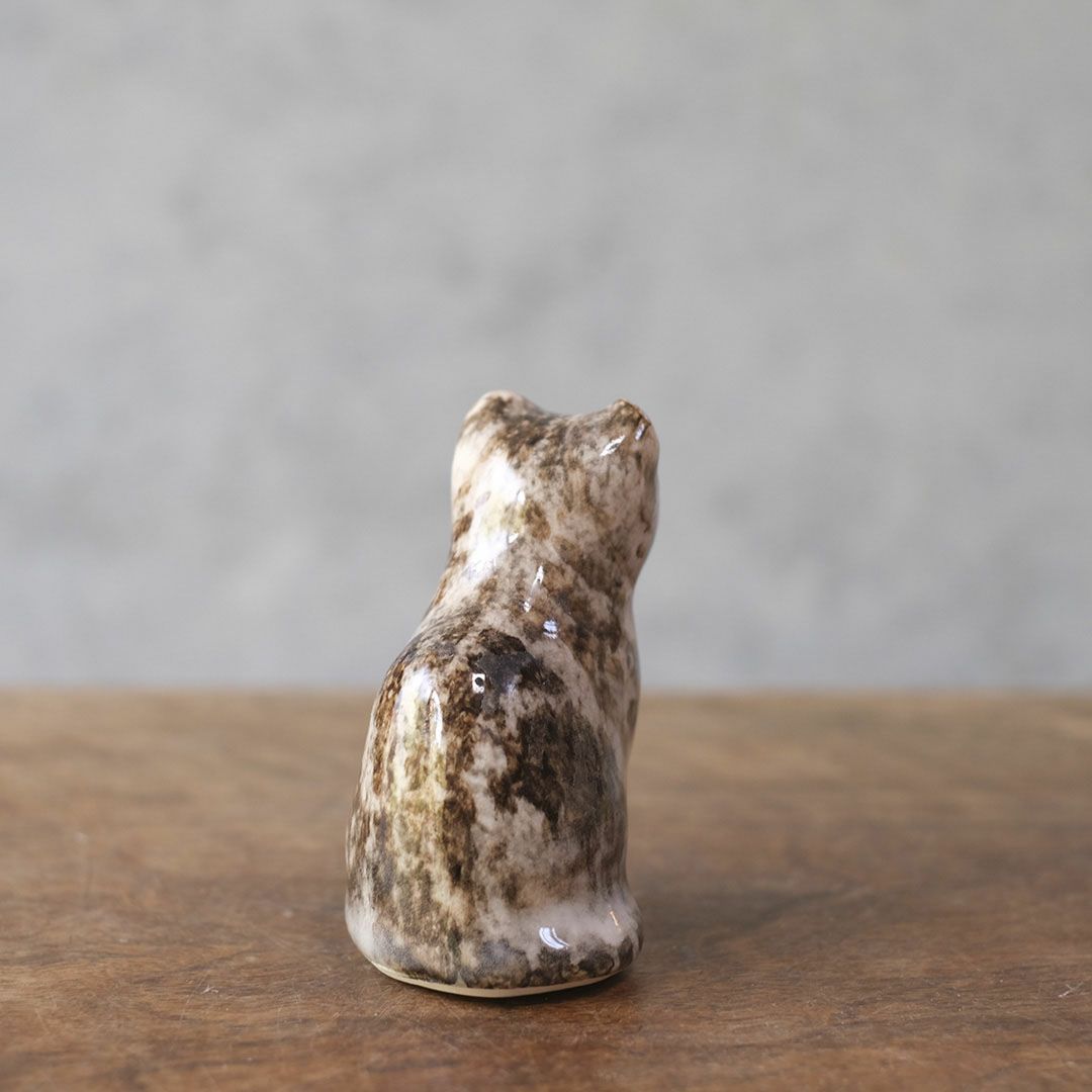 ヴィンテージ ウィンスタンレーキャット ケンジントンキャット キジ白 ミニ イギリス 陶芸作家Jenny Winstanley 置物2