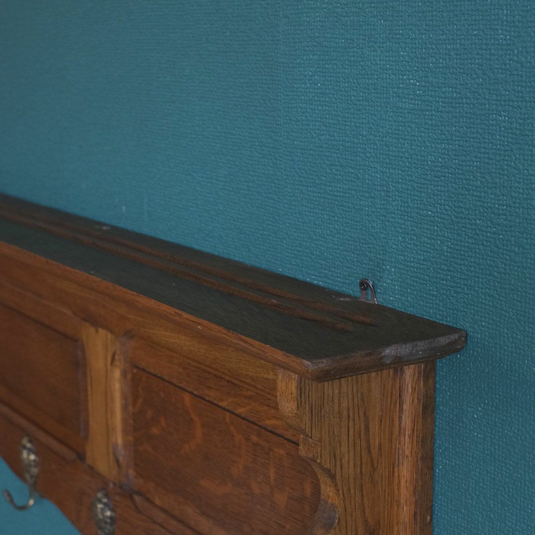 アンティークウォールシェルフ フックボード フランス 5連フック アンティーク家具7