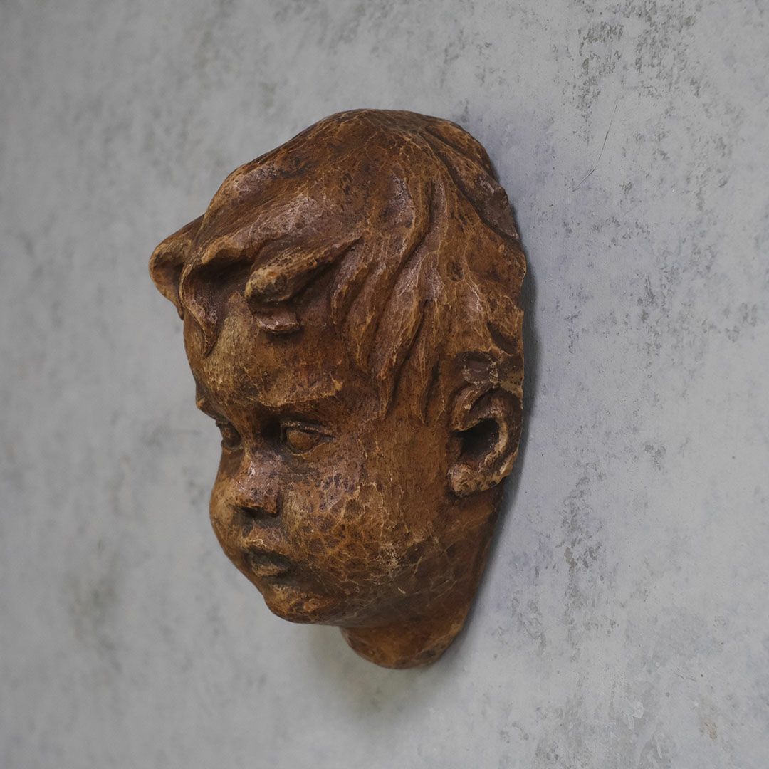 ヴィンテージ オーナメント 男の子 フランス 壁飾り2