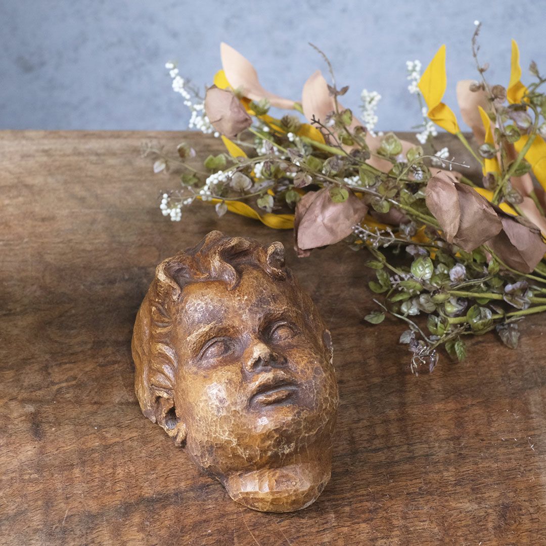 ヴィンテージ オーナメント 男の子 フランス 壁飾り5