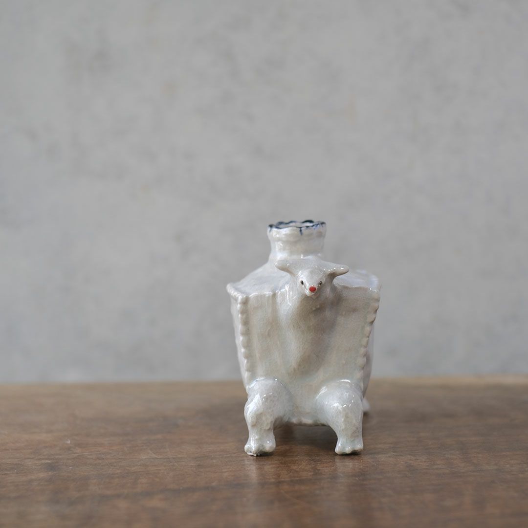 廣田哲哉 動物 一輪挿し 作家物2