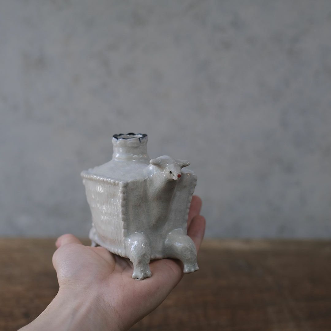 廣田哲哉 動物 一輪挿し 作家物4