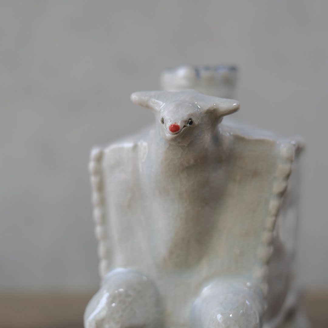 廣田哲哉 動物 一輪挿し 作家物8