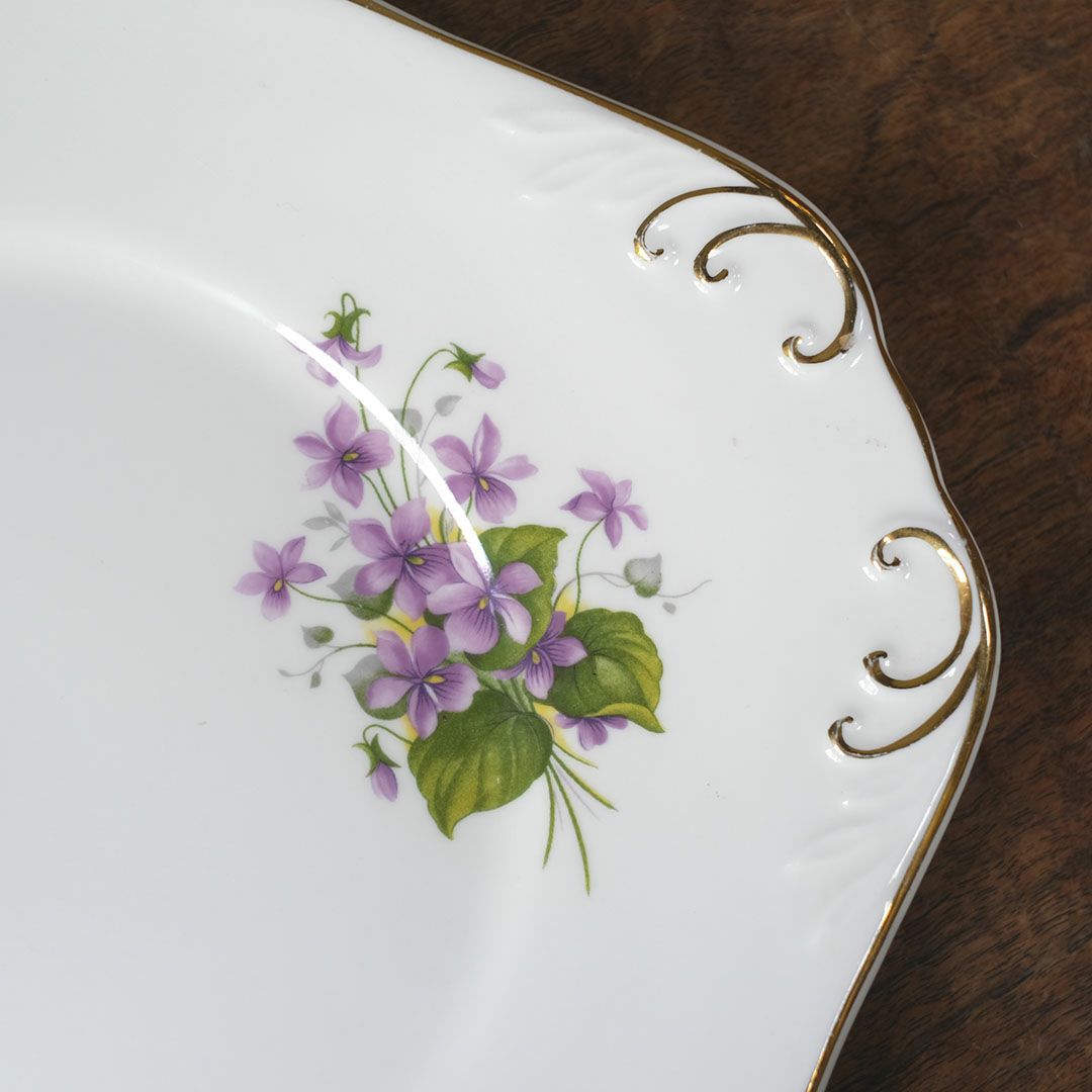 アンティーク B&Bプレート 菫 バイオレット イギリス5