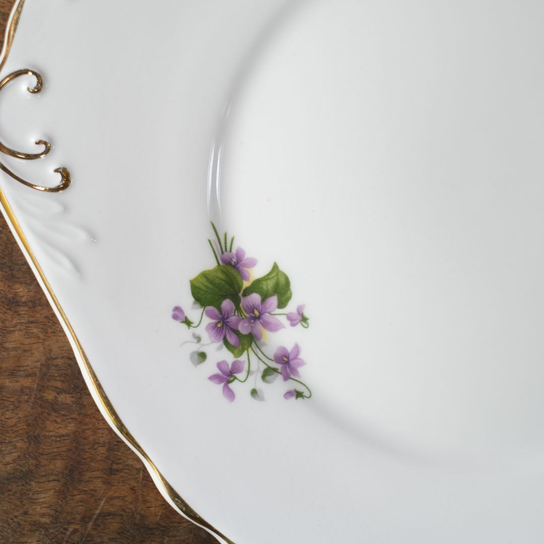アンティーク B&Bプレート 菫 バイオレット イギリス6