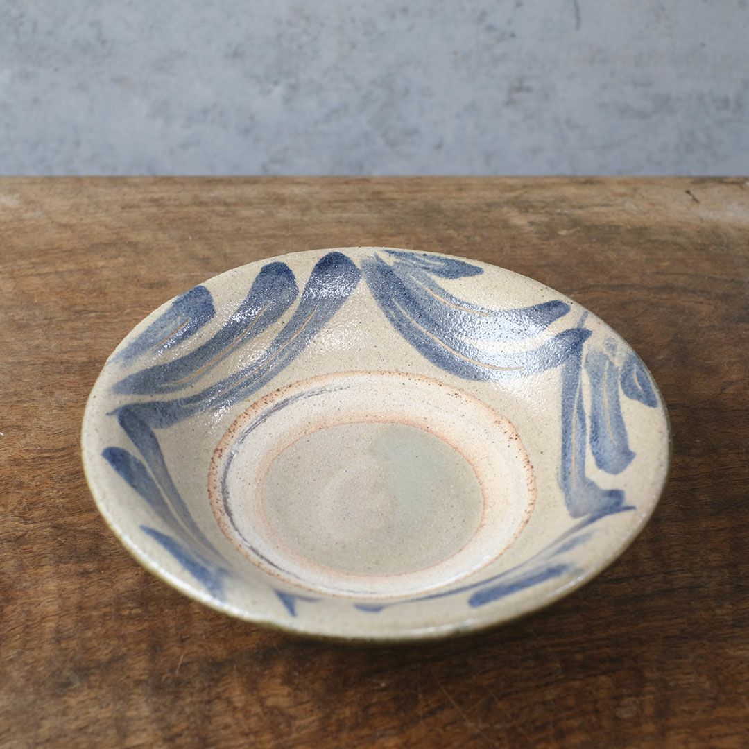 やちむん 沖縄 宮城正享 7寸(21cm) 深皿 読谷村北窯3