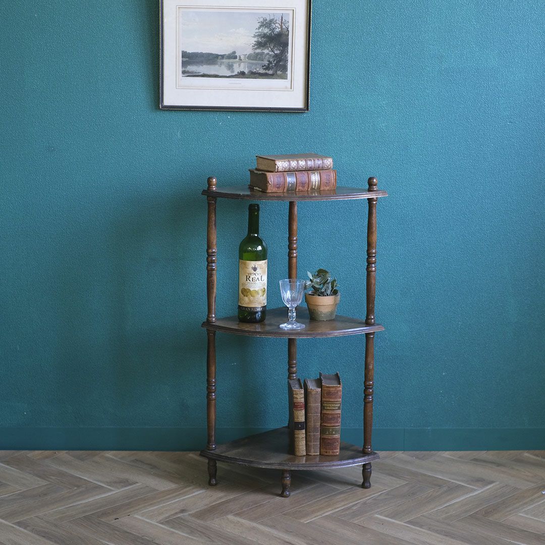 アンティークシェルフ フランス コーナーシェルフ 飾り棚 アンティーク家具