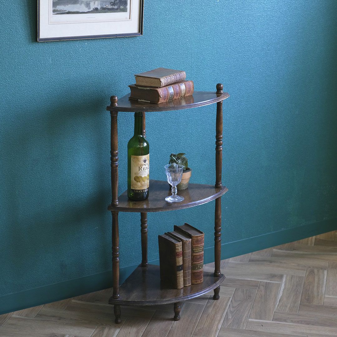 アンティークシェルフ フランス コーナーシェルフ 飾り棚 アンティーク家具2