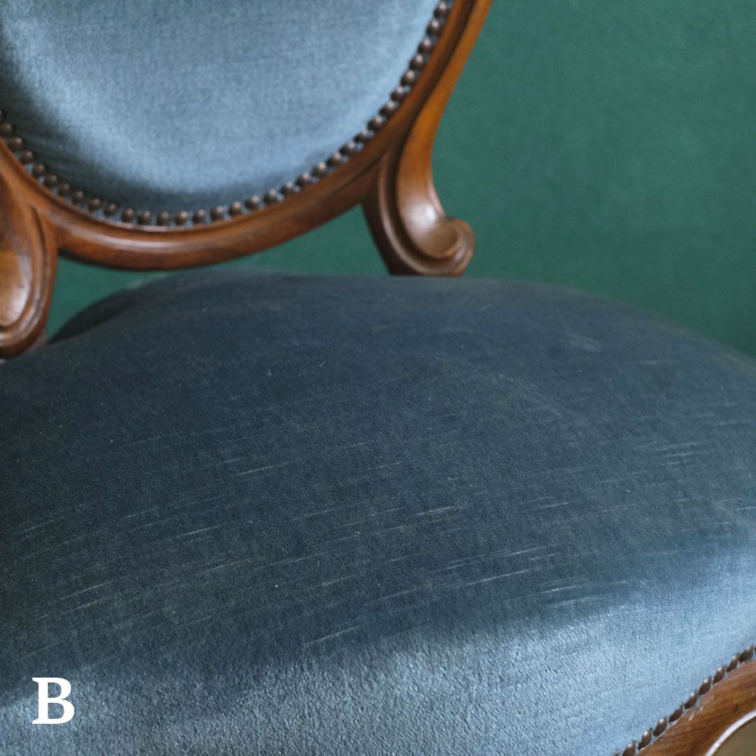 アンティークサロンチェア 青 椅子 フランス アンティーク家具19